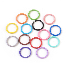 Honeyhandy Iron Jump Rings, Open Jump Rings, Mixed Color, 18 Gauge, 10x1mm, Inner Diameter: 8mm