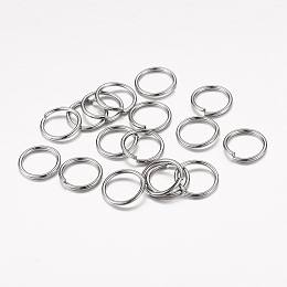 Honeyhandy Open Jump Rings Brass Jump Rings, Cadmium Free & Lead Free, Gunmetal, 10x1mm, 18 Gauge, Inner Diameter: 8mm, about 2600pcs/500g