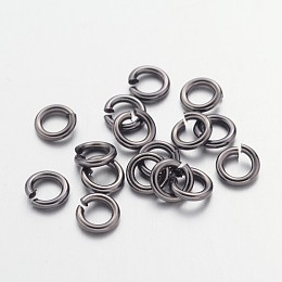 Honeyhandy Open Jump Rings Brass Jump Rings, Gunmetal, 5x1mm, 18 Gauge, Inner Diameter: 3mm, about 6000pcs/500g