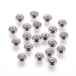 Honeyhandy Brass Spacer Beads, Rondelle, Gunmetal, 5x2mm, Hole: 1.5~2mm