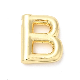 Honeyhandy Eco-Friendly Rack Plating Brass Pendants, Long-Lasting Plated, Lead Free & Cadmium Free, Real 18K Gold Plated, Letter Charm, Letter B, 21~23x13~26x4.5~5.5mm, Hole: 2.5~3.5x1.5~2mm