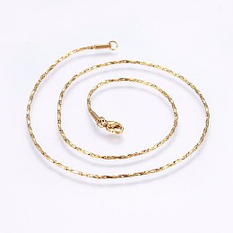 Honeyhandy 304 Stainless Steel Coreana Chain Necklaces, with Lobster Claw Clasps, Golden, 16.9 inch(43cm), 1.4mm