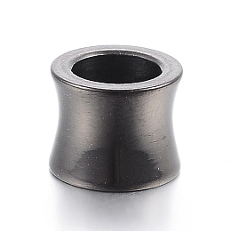 Honeyhandy 304 Stainless Steel Beads, Large Hole Beads, Vase, Gunmetal, 10x8mm, Hole: 6.5mm