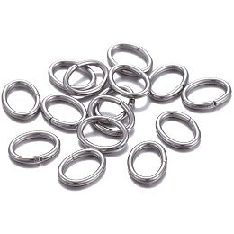 UNICRAFTALE About 500pcs Stainless Steel Jump Rings Closed but Unsoldered Jump Rings Oval Shape Connectors for DIY Necklace Bracelet Jewelry Making 8x6x1mm