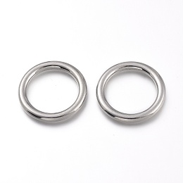 Honeyhandy 304 Stainless Steel Linking Rings, Round Ring, Stainless Steel Color, 25.5x3mm, Inner Diameter: 18.5mm