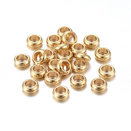 Honeyhandy 201 Stainless Steel Spacer Beads, Column, Golden, 5x2mm, Hole: 3mm