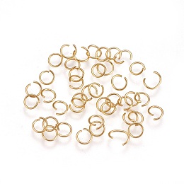 Honeyhandy 304 Stainless Steel Open Jump Rings, Golden, 22 Gauge, 5x0.6mm, Inner Diameter: 3.8mm, about 1000pcs/bag