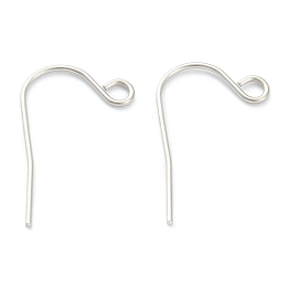 Honeyhandy 316 Surgical Stainless Steel Earring Hooks, Ear Wire, with Horizontal Loop, Stainless Steel Color, 21mm,Hole:2mm