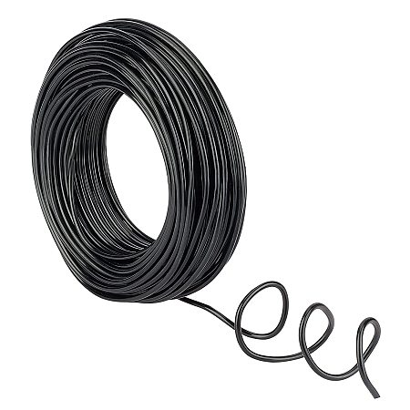 NBEADS 1 Roll 9 Gauge Aluminum Wire, 25m Black Aluminum Modelling Craft Wire for Jewelry Craft, Modelling Making, Armatures and Sculpture, 3mm in Diameter