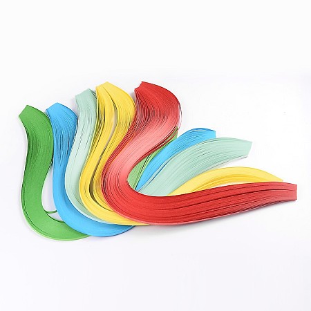Honeyhandy Quilling Paper Strips, Mixed Color, 390x3mm, about 120strips/bag
