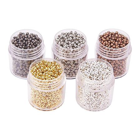 ARRICRAFT 5 Box Iron Round Spacer Beads Findings Stardust Base Round 2mm for Jewelry Making