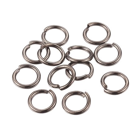 NBEADS 500g Jump Rings, Close but Unsoldered, Brass, Gunmetal, about 7mm in diameter, 1mm thick; about 5mm inner diameter, about 4000pcs/500g