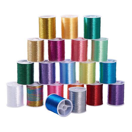 ARRICRAFT 20 Rolls 20 Colors Embroidery Thread Sewing Machine Thread Kit Spool for Embroidery and Decorative Sewing, 55m Per Roll
