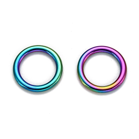 ARRICRAFT 304 Stainless Steel Linking Rings, Round Ring, Multi-color, 17x1.8mm, Inner Diameter: 12.2mm