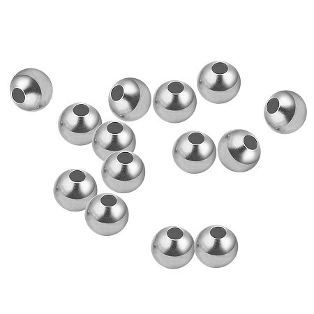 BENECREAT 30PCS Sterling Silver Round Beads Smooth Spacer Beads for Necklaces, Bracelets and Jewelry Making - 3x1mm