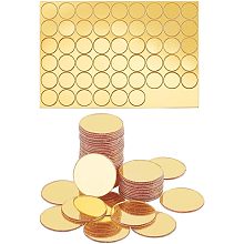 PandaHall Elite 100pcs Golden Round Mirrors for Crafts, 0.7 Inch Self Adhesive Mirror Tiles Acrylic Craft Mirror Circles Small Mirror Circles Wall Stickers for Crafts DIY Projects Framing Decor