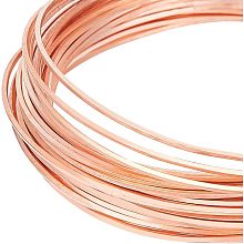 BENECREAT 19.6 Feet Bare Copper Wire, 20 Gague Square Copper Wire Tarnish Resistant Craft Jewelry Wire for Jewelry DIY, Bracelets Earring Floral Craft Making