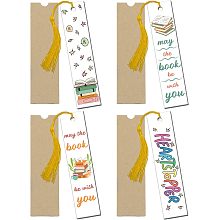 GLOBLELAND 4 Sets Colorful Text Clear Bookmark Inspirational Bookmark Reading Gifts Acrylic Book Marker Tags Reading Accessories for Book Lover Friend Adults Christmas Birthday Gifts