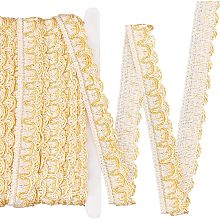 NBEADS About 8.75 Yards/8m Braid Trim, 1 Inch Wide Polyester Woven Trim Curtain Lace Trim Decorative Gimp Trim for DIY Crafts Sewing Jewelry Making Home Decor Costume, Navajo White