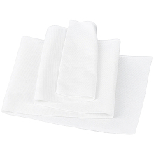 Polycotton Elastic Ribbing Fabric for Cuffs, Waistbands Neckline Collar Trim, White, 100x20~21x0.14cm