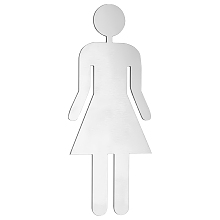 UNICRAFTALE 201 Stainless Steel Toliet Indicators Women Pattern Bathroom Sign Decor Business Modern Restroom Sign Gender Signs for Bathroom Restroom 200x81x3mm, Stainless Steel Color