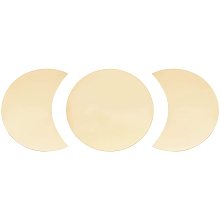 NBEADS 3 Pcs Acrylic Moon Phase Mirror Wall Decor, Acrylic Wall Decorative Mirror Interior Design Mirror Bohemian Wall Decoration for Home Living Room Bedroom Decor,Gold