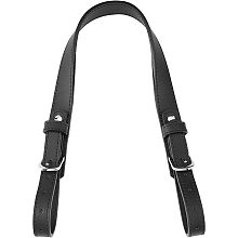 WADORN Leather Purse Strap Replacement, 17.9 Inch Adjustable Handbag Handles Strap Cowhide Leather Coach Bag Handles DIY Bag Purse Making Accessories for Satchel Tote Crossbody Bag, Black