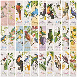 GORGECRAFT 1 BOX 30PCS Bookmarks Aesthetic Flower Bookmarks Vintage Style Bookmarks Bird Clip in Bookmark Page Marker for Women Men Book Lovers Book Club Classroom Gift