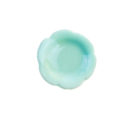 Honeyhandy Miniature Resin Flower Saucer Ornaments, Micro Landscape Garden Dollhouse Accessories, Pretending Prop Decorations, Medium Turquoise, 19mm