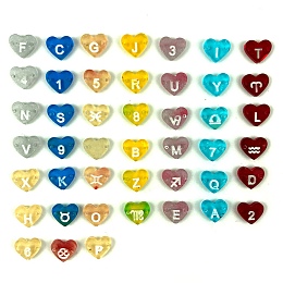 Honeyhandy DIY Heart Pendants Silicone Molds, Resin Casting Molds, For UV Resin, Epoxy Resin Craft Making, Alphabet & Constellation & Number, Deep Sky Blue, 85x56x3mm, Hole: 1mm, Inner Diameter: 10x7mm