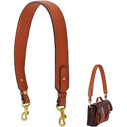 WADORN PU Leather Handbag Strap, 28.3 Inch Tote Bucket Bag Strap 1.4 Inch Wide Purse Strap Replacement Shoulder Bag Strap Swivel Buckle for DIY Wallet Clutch bag Making Accessories, Brown