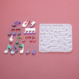 Honeyhandy DIY Silicone Molds, Resin Casting Molds, Musical Note, 83x80x5mm