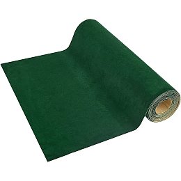 BENECREAT 15.7" x 118" Dark Green Self Adhesive Velvet Flocking Sheet Velvet Fabric Drawer Liner for Jewelry Decoration 0.6mm Thickness