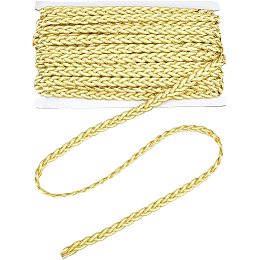 PandaHall Elite 20 Yards Sequins Braid Trim 11mm/0.4" Paillette Sequins Chain Rolls Golden Metallic Applique Sequin Trim Decorative Fabric Ribbon for Costume DIY Sewing Craft Embellishment Home Decor