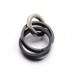 Honeyhandy 304 Stainless Steel Interlocking Ring Pendants, Gunmetal, 37.5~38x21mm