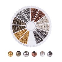 ARRICRAFT 1 Box About 1680pcs 6 Colors 2mm Iron Round Spacer Beads Tiny Beads for Necklaces, Bracelets and Jewelry Making