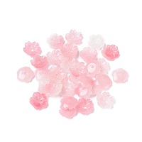 Nbeads Shell Powder Beads, Flower, Pink, 10x2.5mm, Hole: 1.2mm