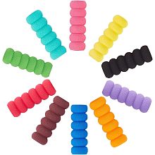 GORGECRAFT 120PCS 10 Colors Soft Foam Pencil Holder Grips Painting Pen Grippers Pencil Cushions Holders Writing Drill Pen Gripper Aid Comfort Point Drill Pen Sleeve Posture Correction Tool for Adults