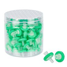 OLYCRAFT PLastic Unsterilized Needle Filter, Lime Green, 21x18mm, Hole: 2mm, Inner Diameter: 4mm, 100pcs/set