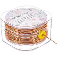 BENECREAT 196Feet Anodized Aluminum Craft Wire 20 Gauge Flexible Jewelry Beading Wire for Sculpting, Armature, Jewelry Making and Garden, Gold