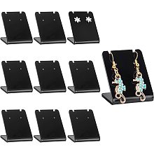 PandaHall Elite 10pcs 20 Holes Acrylic Earring Holder, Mini Earring Display Rack Plastic Ear Stud Holder Earring Stand Display Mini L-Shape Ear Studs Tray for Jewelry Dangling Slant Display 1.8x1.4inch