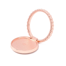 Honeyhandy Zinc Alloy Cell Phone Ring Holder, For DIY UV Resin, Epoxy Resin, 360 Degree Rotation, Finger Grip Stand Holder, Flat Round, Rose Gold, Tray: 25mm, 3.4x0.4cm