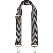 WADORN Wide Purse Strap, 31.5-51.1 Inch Adjustable Crossbody Strap Wide Shoulder Strap Handbag Belt Guitar Straps Nylon Messenger Bag Strap Camera Strap with Alloy Clasps, Black 2