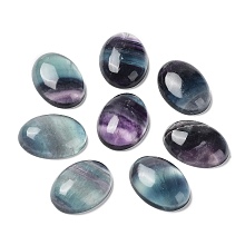 Honeyhandy Natural Fluorite Cabochons, Oval, 30x22x8~8.5mm