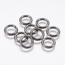 Honeyhandy Iron Jump Rings, Open Jump Rings, Gunmetal, 12 Gauge, 12x2mm, Inner Diameter: 8mm