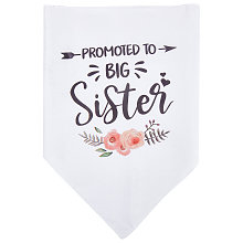 CRASPIRE Promoted to Be Big Sister Dog Bandana Wedding Pet Bandana White Flower Triangle Pet Dog Scarf Dog Engagement Wedding Announcement Photo Props Collars Accessories for Pet Dog Lovers Gifts