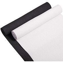 BENECREAT 8-Inch Wide by 2-Yard Flat Elastic Black and White Heavy Stretch Knit for Sewing Project