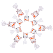 SUNNYCLUE 12Pcs Resin Pendants, Goldfish Water Bag Shape, Orange, 54.5x23.5x10.5mm, Hole: 2.5mm, 12pcs