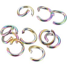 CHGCRAFT 100pcs Stainless Steel Jump Rings Vacuum Plating Jump Rings Open Rings for Women Stainless Steel Hypoallergenic