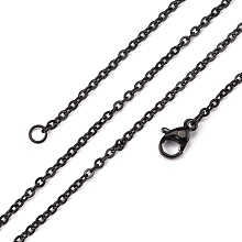 Honeyhandy 304 Stainless Steel Cable Chain Necklaces, with Lobster Claw Clasps, Gunmetal, 19.48 inch(49.5cm), 2mm